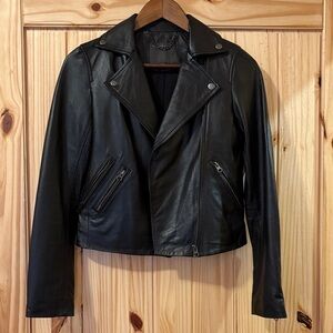 MUUBAA Black Leather Jacket